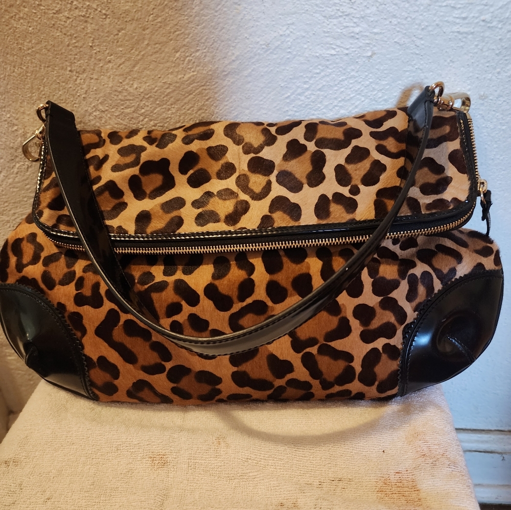 Anne Klein.Pony Hair Shoulder Bag